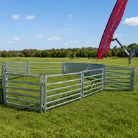 Panneaux de clôture pour bétail en acier galvanisé, enclos portable pour bétail, enclos en tube d'acier pour chevaux et moutons