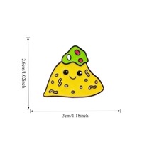 Ensemble de broches émaillées mignonnes Tortilla Chip & Guacamole, épingles de revers en alliage de zinc sur le thème des aliments mexicains de dessin animé pour sacs à dos, vêtements, décoration et cadeaux