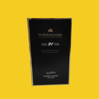 Boîte cadeau de luxe pliable en carton rigide, design personnalisé de marque célèbre développée par STPP, pour emballage plat de whisky