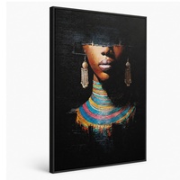 Portraits d'Africains-Américains encadrés en alliage noir mat mince pour projets de rénovation intérieure de boutiques, commerces et appartements