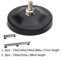 Support magnétique rond pour barre lumineuse LED, à Base magnétique, en acier Ultra forte puissance, mm, 3 pouces