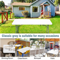 Housse de Table Rectangulaire Ajustée Extensible pour Maison, Hôtel, Décoration de Mariage, Nappe Extérieure en Spandex en Gros 4ft 6ft