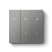 Interrupteur mural intelligent M6 2 gangs à écran tactile IP27, 2 scènes, application EWeLink, 100V-240V 10A, en PC durable, installation facile, contrôle de l'éclairage