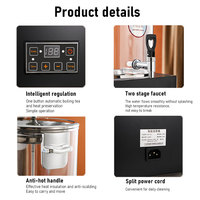 Vente en gros 10L 20L 30L théière intelligente noire domestique et commerciale PC corps visible chauffe-eau électrique machine à infuser le thé