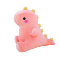 Boneka Dinosaurus Pink Lucu, Mainan Hewan Isi Lembut untuk Anak-anak, Hadiah Ulang Tahun dan Dekorasi Rumah