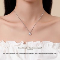 Collier Couronne Six Griffes TikTok Live pour Femme, Article Tendance, Moissanite Scintillante, Luxe Haut de Gamme, Plaqué Platine Starlight, Fournisseur tiers