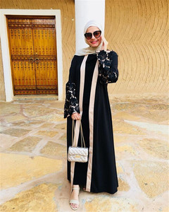 Yibaoli Manufacturer Well Made Loose Fit Lace Decoration With Belt <strong>Long</strong> <strong>Black</strong> <strong>Kimono</strong> Abaya Robe <strong>Kimono</strong> - Product Image 2