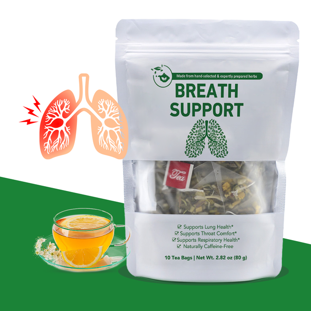 Chinaherbs Breath Comfort Herbal Tea Chrysanthemum & Mullein 10 Tea Bags Design Service Wholesale Bulk Herbal Tea Supply Chain