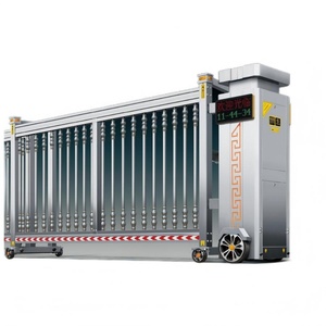 Portail coulissant automatique rétractable en acier inoxydable pour allée, salle de sport, extérieur, usine, école - Durable - Vente chaude - Product Image 4