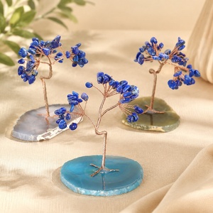 Assortiment de tranches de quartz rose naturel en forme d'<span class=keywords><strong>arbre</strong></span>, décorations de bureau et de maison, ornements d'<span class=keywords><strong>arbre</strong></span> attirant la prospérité, best-sellers transfrontaliers - Product Image 3