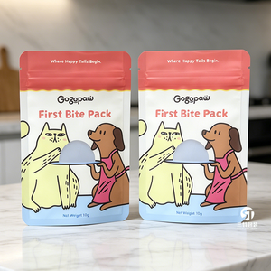 Bolsas de Embalaje para Alimentos para Perros con Impresión Personalizada, Bolsas de Papel de Aluminio con Base, Resistentes a la Humedad, Embalaje para Golosinas para Mascotas, MOQ Bajo - Product Image 4