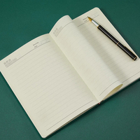 Promotion d'usine : Carnets lignés, Agendas magnétiques, Marque privée personnalisée, Carnet de poche A5 en cuir avec porte-stylo élastique