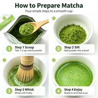 Poudre de Matcha Pure Marque Blanche OEM ODM Qualité Alimentaire Vrac 30g Emballage Personnalisé Logo Boisson Saine Durée de Conservation 12 Mois Revente