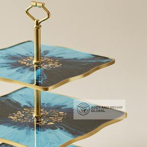 Soporte de exhibición de 3 niveles de resina de proveedor indio para regalo o decoración del hogar y servicio de postres disponible para cantidad a granel - Product Image 3