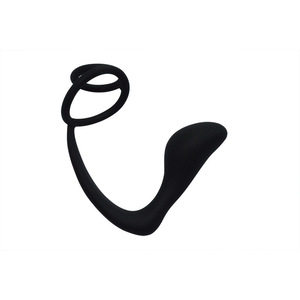 Masajeador de Próstata de Silicona Negra, Juguete Sexual para Adultos, Tapón Anal de Doble Anillo para Punto G Masculino, <span class=keywords><strong>Leya</strong></span> KB-00007 - Product Image 4
