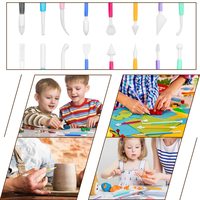Ensemble de 8 outils de modelage d'argile en plastique Kit d'outils en céramique pour sculpter un outil de modelage d'argile polymère en plastique