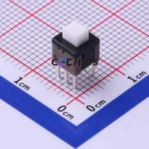 TK-6580D-2 Push Button Switch Through hole Component (THT) Switch Double Pole Double Throw No Lock Square Button Through Hole - Product Image 1