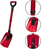 Pelle multifonctionnelle d'urgence pour véhicule, en alliage d'aluminium, pliable, pour la neige, la randonnée et le camping