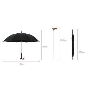 Bastón de Caminar Manual Ligero 2 en 1 Sunny Kinte, Sombrilla Resistente para Personas Mayores, Diseño Moderno, Marco de Metal Recto, Tela Pongee 190T - Product Image 2