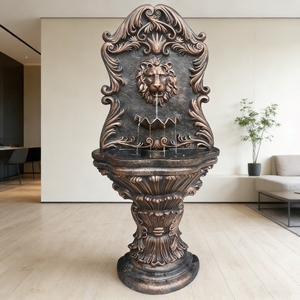 Testa di Leone Decorativa da Giardino Autoportante in Resina di Fibra di Vetro, Tema Natura, Elettrica e Portatile per Esterni - Product Image 5