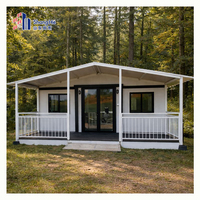 Maison mobile préfabriquée pliable et extensible de 20, 30 ou 40 pieds, avec 2, 3 ou 4 chambres, kit de conteneur compact et portable