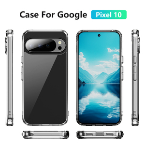 Funda Protectora Ultra Delgada a Prueba de Golpes para Teléfono, Carcasa Trasera de TPU Suave y PC Rígido para Google <span class=keywords><strong>Pixel</strong></span> 10, 10 Pro, 10 Pro XL, 10A, Transparente - Product Image 2