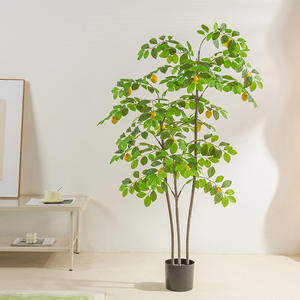 Planta verde simulada, árbol de limón grande, planta en maceta, hogar, sala de estar, decoración <span class=keywords><strong>Interior</strong></span>, adornos, planta en maceta de naranja falsa - Product Image 1