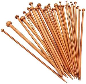 36 PIÈCES Aiguilles À Tricoter En Bambou Ensemble Unique Pointu Carbonisé Aiguilles À Tricoter pour Créatif Fait Main BRICOLAGE - Product Image 2