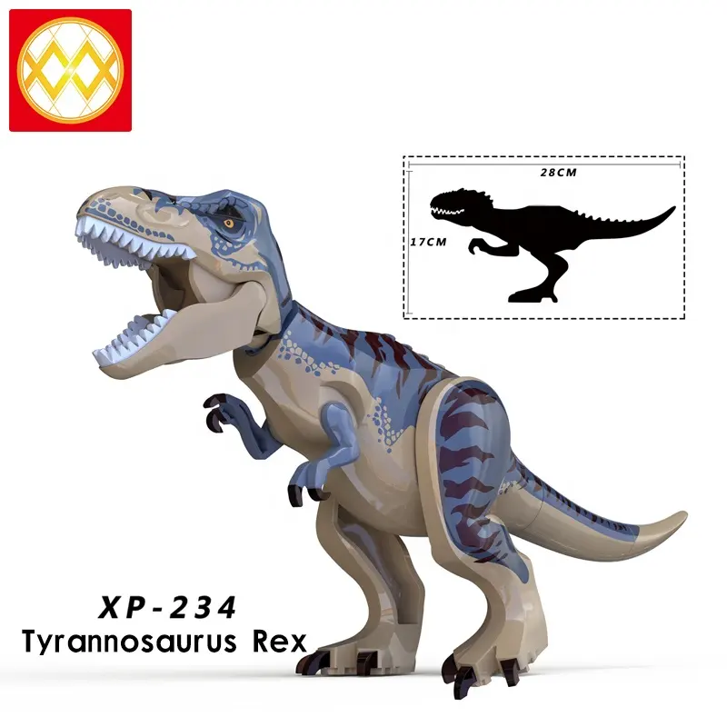 XP234ジュラ紀の大きな恐竜のおもちゃアクションフィギュアIndoraptorVelociratorビルディングブロック子供のためのおもちゃjuguetes 28CM