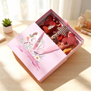 Ensemble de 10 accessoires pour cheveux pour enfants coréens, comprenant des pinces à cheveux, des couronnes et des ornements capillaires à couverture complète. Coffret cadeau. - Product Image 1