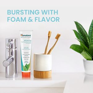 Himalaya Botanique Simply Mint Flavor <strong>Toothpaste</strong> 4 Pack 5.29 oz Fluoride <strong>Free</strong> No Artificial Flavors <strong>SLS</strong> Cruelty <strong>Free</strong> Whitening - Product Image 3