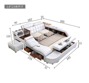 <span class=keywords><strong>Lit</strong></span> intelligent de luxe, mobilier de chambre à coucher, <span class=keywords><strong>lit</strong></span> king size, lits sexy pour mariage, <span class=keywords><strong>lit</strong></span> multifonctionnel avec musique, massage, éclairage, 2 places, intelligent - Product Image 5
