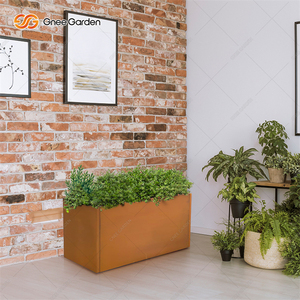 Jardinera Rectangular de Acero Corten, Maceta Rústica para Exteriores, para Jardín o Balcón - Product Image 5