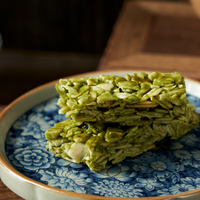 Barra de Almendras Crujiente con Poria Cocos y Matcha, Sin Aditivos, Saludable, Alta en Fibra Dietética, Venta al Por Mayor