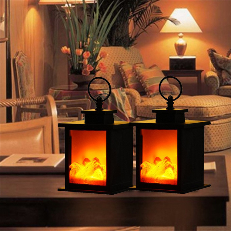 Lámpara De Mesa Con Efecto De Llama Giratoria | Chimenea Portátil Para Decoración | Regalo Ideal Para Nuevo Hogar O Dormitorio