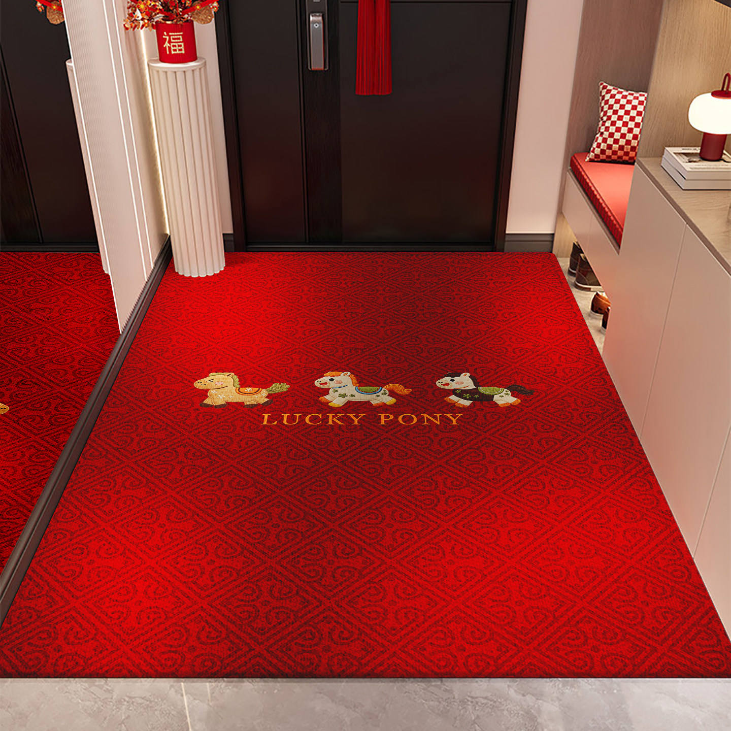 ม้าสามตัวต้อนรับบ้าน - รุ่นแนวตั้ง