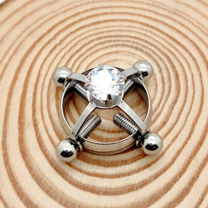 Adornos de <span class=keywords><strong>Pecho</strong></span> para Mujer al Estilo Punk, de Acero Inoxidable con Circonita Blanca, Venta al por Mayor de Fábrica, Estilo Europeo y Americano - Product Image 6