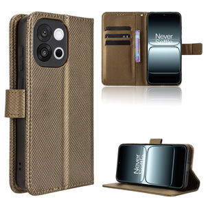 Sang Trọng Mô Hình Kim Cương PU Da Lật Trường Hợp Bìa Shell Với Dây Đeo Tay Chủ Thẻ Điện Thoại Di Động Trường Hợp Đối Với Oneplus 13T 5G - Product Image 1