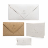 Sobre Personalizado para Invitación de Boda con Monograma en Dorado para Invitación a la Ceremonia, Tarjeta de Felicitación y Boleto de Recepción