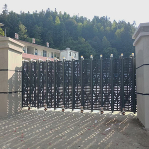Cancello Pieghevole Moderno in Acciaio Inox per Edifici, Cancello Retrattile Motorizzato, Cancello di Sicurezza Automatico, Cancello Scorrevole a Griglia - Product Image 5