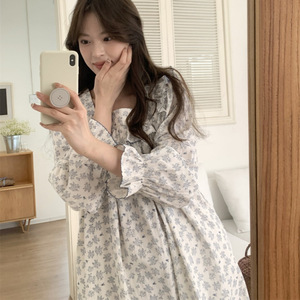 Pigiama da Donna Autunno 2025 Stile Tagliato con Collo Quadrato, Maniche Lunghe, Lunghezza Intera in Tessuto Intrecciato di MORNING - Product Image 5