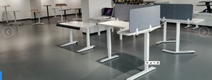 Modern Ergonomic Home Office Dual Leg <strong>Desk</strong> with Pneumatic Gas Lift Height Adjustable Metal Frame <strong>Study</strong> <strong>Desk</strong> - Product Image 6