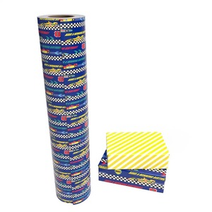 Custom Race Car Themed Birthday Gift <b>Wrap</b> <b>Paper</b> <b>Roll</b> 100GSM PE Coated Double-Sided Recyclable Eco-Friendly Digital Printing - Product Image 2