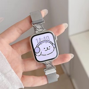 Bracelet de montre en métal Milanese The Cute Puppy compatible avec les montres <span class=keywords><strong>Watch</strong></span> Ultra 2/1, bracelet de montre tendance pour <span class=keywords><strong>cadran</strong></span> 38/45/49mm, séries 10 9 8 7 6 - Product Image 1
