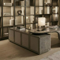 Chaise de bureau modulaire haut de gamme en bois, style moderne et luxueux, combinaison maison, design italien minimaliste et sain