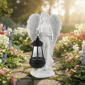 Lámpara LED <span class=keywords><strong>de</strong></span> Resina con Forma <span class=keywords><strong>de</strong></span> Ángel Pintado a Mano, con Corona <span class=keywords><strong>de</strong></span> Flores y Paloma, Energía Solar, para Navidad y Acción <span class=keywords><strong>de</strong></span> Gracias, en Oferta - Product Image 5