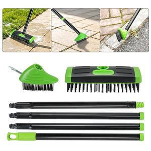 3-in-1 Telescopic Steel Wire Weeding Brush Interchangeable Heads Patio Tile Gap Moss <b>Weed</b> Cleaning Garden <b>Tool</b> Kit - Product Image 2