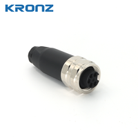 Connecteur circulaire KRONZ 7/8, 4/5 broches, code A, assemblage câblable sur site, connecteur femelle industriel étanche robuste pour capteur