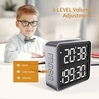Timer Dapur Digital Layar Ganda dengan Fitur Countdown Ganda, Lampu Latar, Plastik Ramah Lingkungan, Bertenaga Baterai