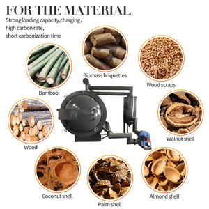 Ligne de production de presse à briquettes de charbon de biomasse <span class=keywords><strong>en</strong></span> acier au carbone, épaisseur 6-12 mm, <span class=keywords><strong>pour</strong></span> briquetage de bambou, <span class=keywords><strong>bois</strong></span> et coques de noix de coco - Product Image 4